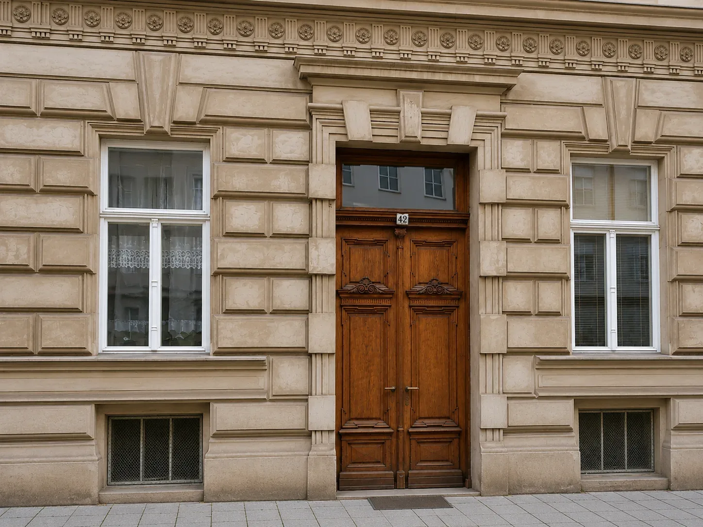 Historická dřevěná vrata v městském domě