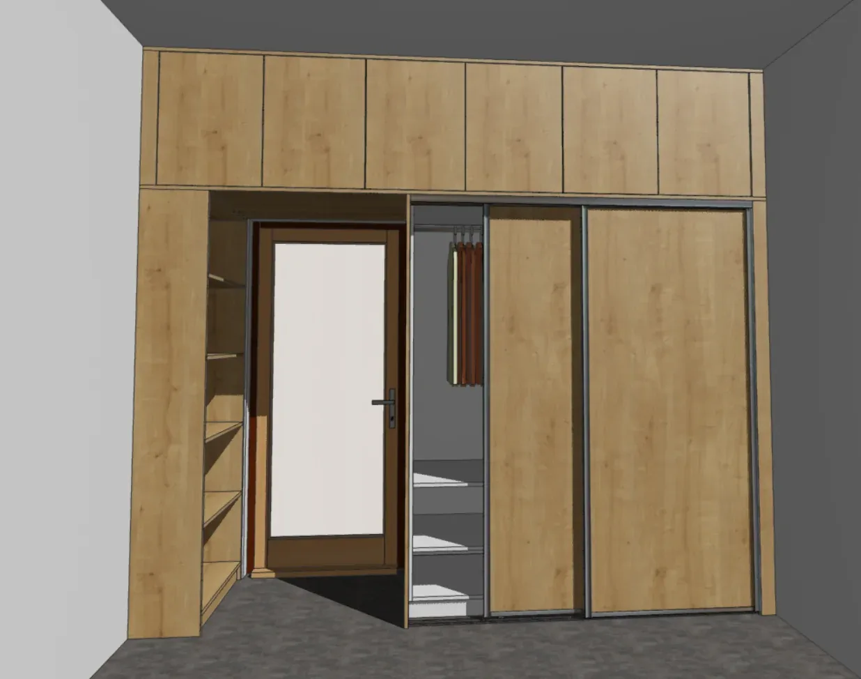 3D model nábytkové realizace