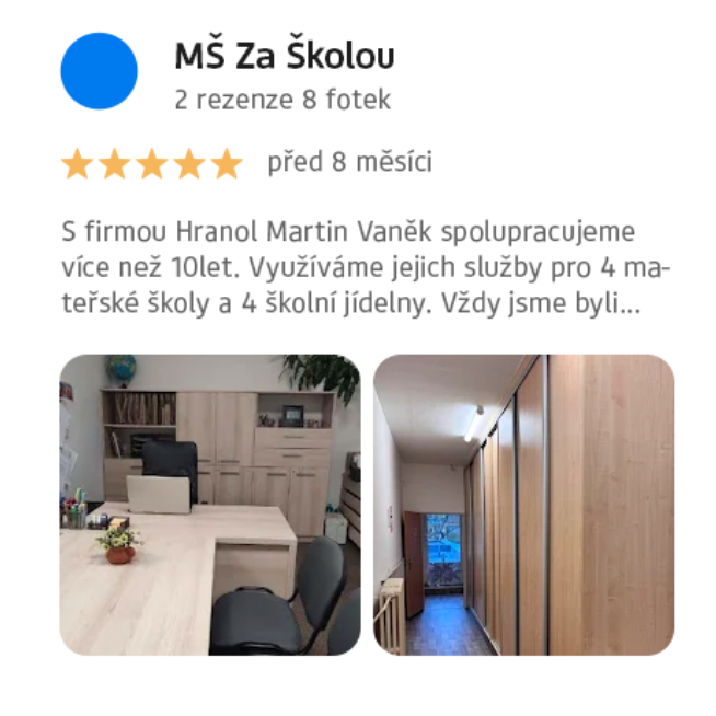 Reference zákazníka z Google recenzí